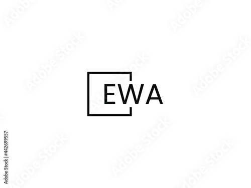 EWA Letter Initial Logo Design Vector Illustration
