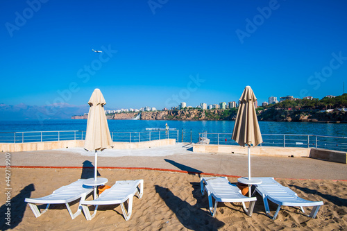 Coastal view of Antalya City in Turkey