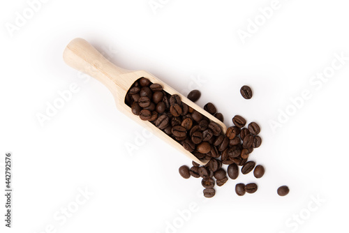 Coffee spoon isolated on white background