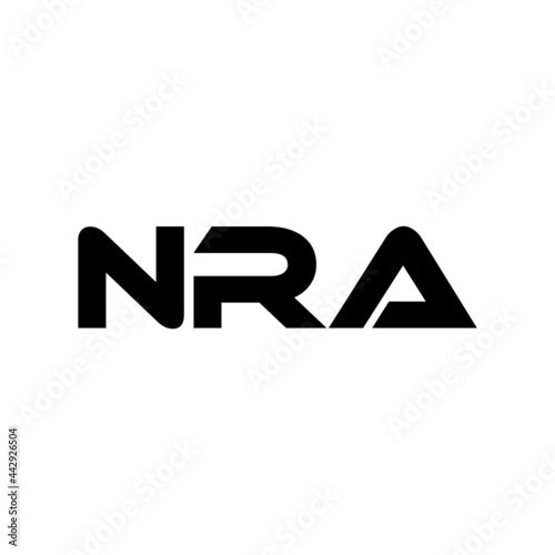 NRA letter logo design with white background in illustrator, vector logo modern alphabet font overlap style. calligraphy designs for logo, Poster, Invitation, etc.