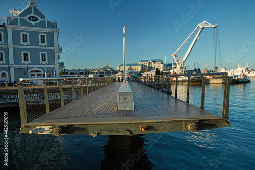Old Port Captain's Building (1904) and pedestrian swing bridge Victoria and Alfred Waterfront Cape Town South Africa