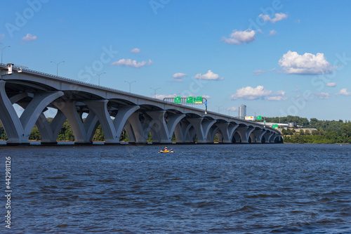 Woodrow Wilson Memorial Bridge Over The Potomac River, Going Towards The National Harbor, MD