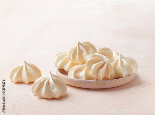 freshly baked meringue cookies