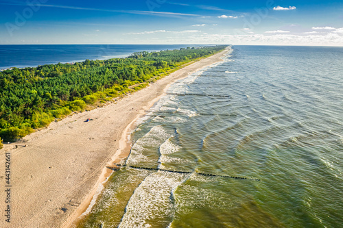 Beach on peninsula Hel on Baltic Sea.