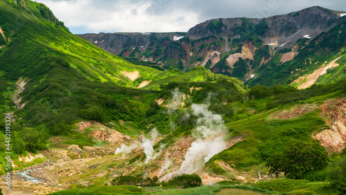 Kamchatka, the national reserve of the valley of geysers