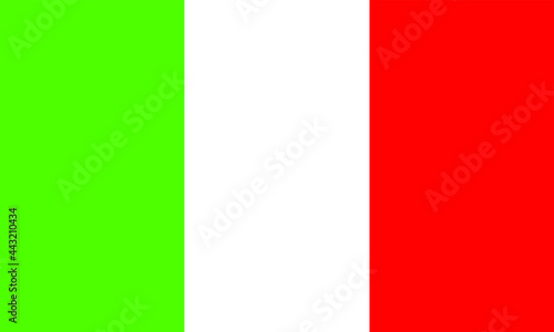 Italian vector flag illustration. Flag of Italy, country in Europe, EU member.