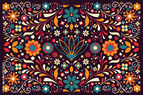 Flat design colorful mexican background