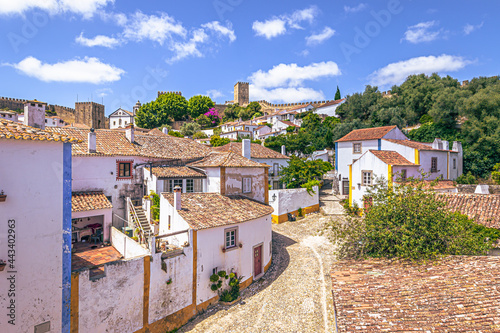 Óbidos - June 29, 2021: The medieval town of Óbidos, Portugal