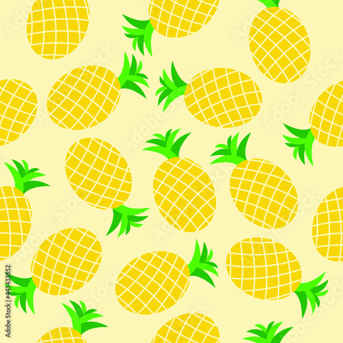 Pineapples Seamless Background Pattern