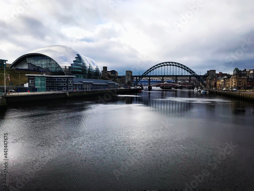 view of the Tyne Bridge and the Sage in Gateshead