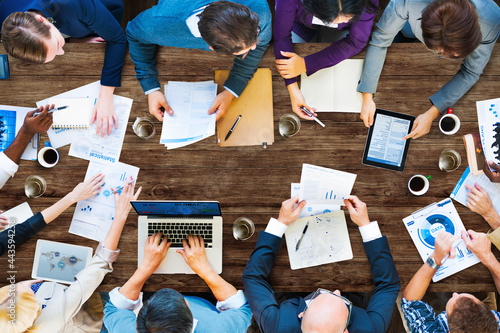 Group of business people having a meeting