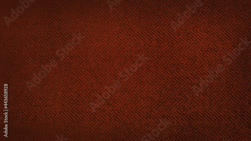 red herringbone pattern fabric, texture background. red tweed pattern, weaving, textile material. close up canvas background. christmas concept background.