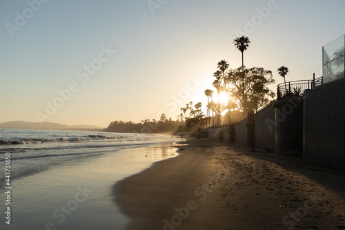 sunset at the beach, Montecito, Santa Barbara, California