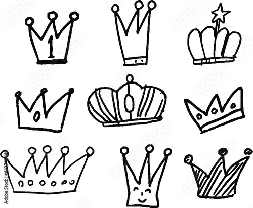 子供が描いた王冠 セット