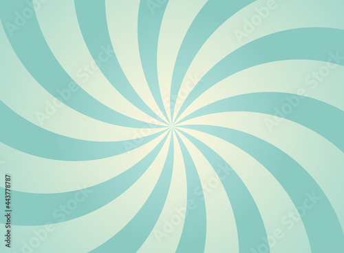Sunlight spiral wide background. faded blue and beige color burst background.