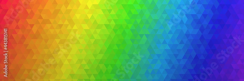 Low Poly Polygon Hintergrund Textur in Regenbogen Farben
