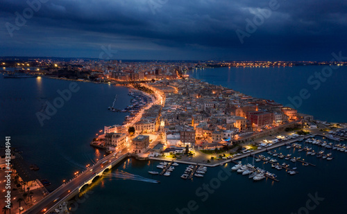 Aerial view of Taranto old city, Puglia. Italy