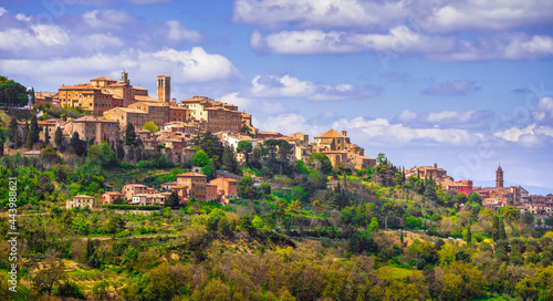 Montepulciano skyline village. Siena, Tuscany Italy