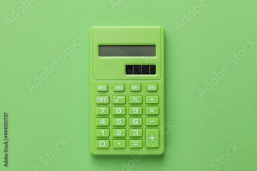 Green Calculator on Green background