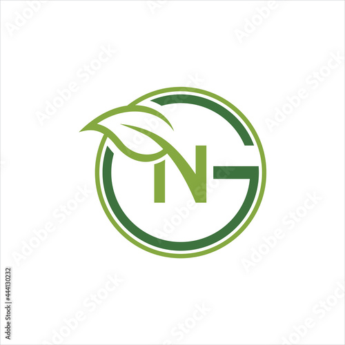 creative vector simple logo design initial gn