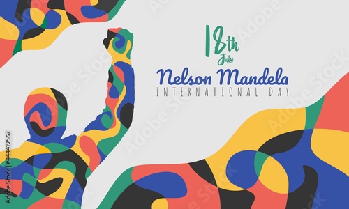 Abstract Banner Illustration of Nelson Mandela International Day Vector