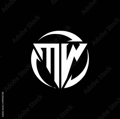 MW logo monogram design template