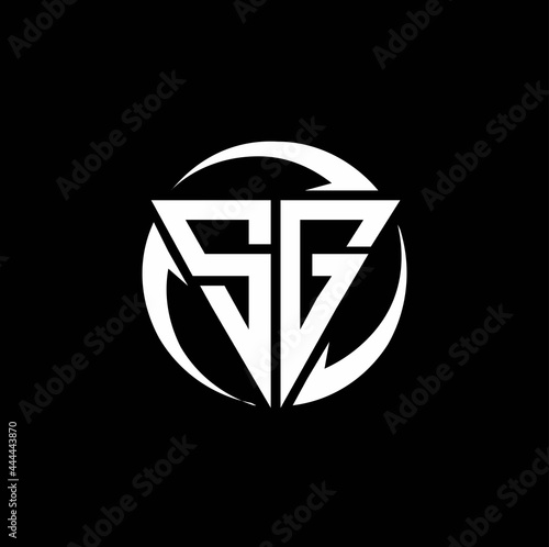 SG logo monogram design template