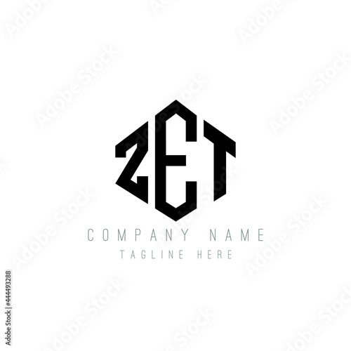 ZET letter logo design with polygon shape. ZET polygon logo monogram. ZET cube logo design. ZET hexagon vector logo template white and black colors. ZET monogram, ZET business and real estate logo. 