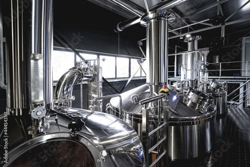 Craft beer brewing equipment in privat brewery