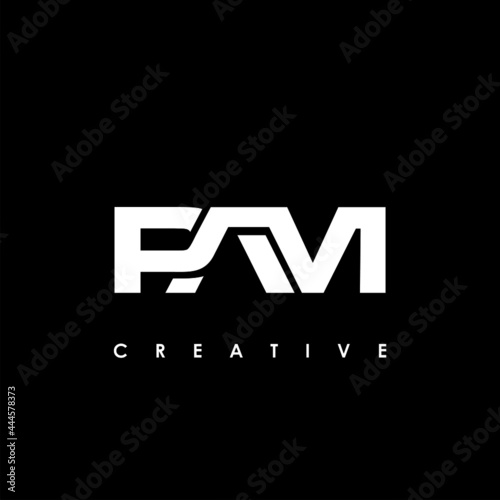 PAM Letter Initial Logo Design Template Vector Illustration