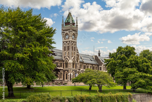 Main building of University of Otago in Dunedin, New Zealand