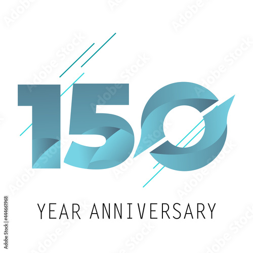 150 Year Anniversary Logo Vector Template Design Illustration