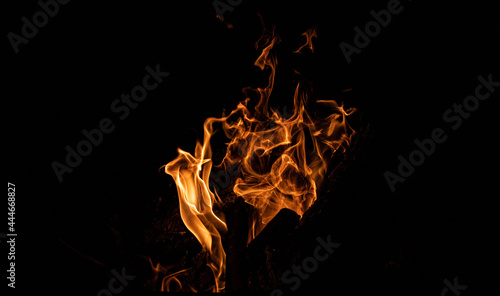 ogień, płomienie, ognisko, klimat, wieczór, płomień, żar, gorąco