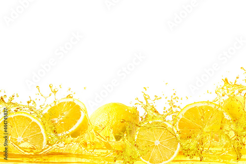 lemon splashing