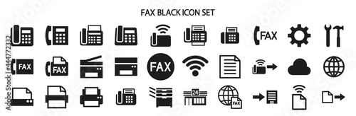 ファックスやプリンターに関連したアイコンセット