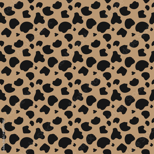 Leopard Pattern Background. Vector Illustration. Seamless
