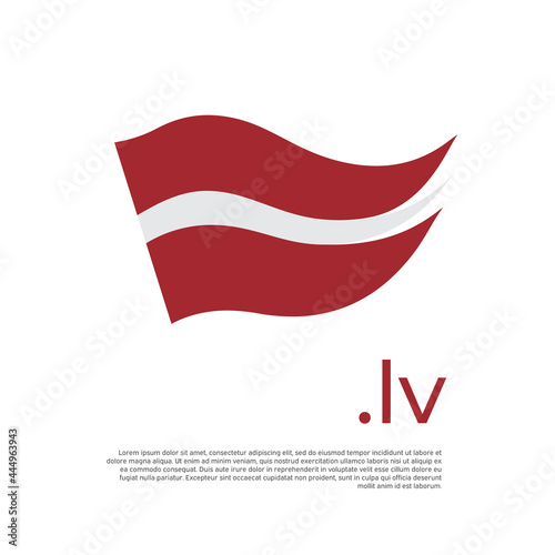latvia flag. Stripes colors of the latvian flag on a white background. Vector design national poster with , domain, place for text. Brush strokes. State patriotic banner of latvia, cover