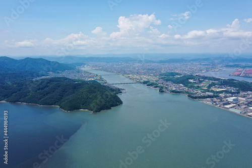 広島県福山市 芦田川河口の風景