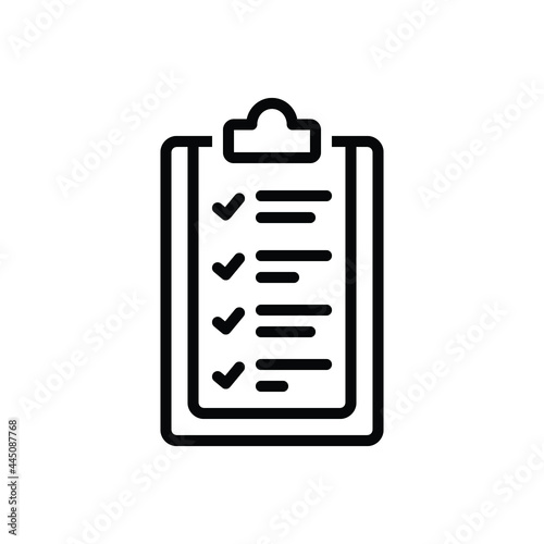 Black line icon for guidelines