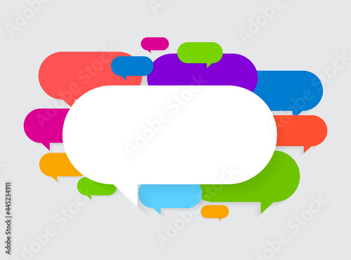 speech bubbles, communication concept, vector illustration