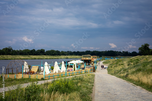 A path along the Odra riverside, Wroclaw, Poland.