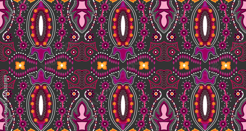 ethnic tribal style fabric pink and purple oriental seamless pattern traditional. EP.1