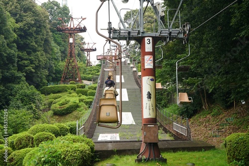 Chair Lift at Matsuyama Park in Ehime, Japan - 日本 愛媛県 松山公園 リフト