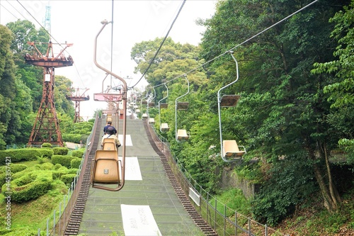 Chair Lift at Matsuyama Park in Ehime, Japan - 日本 愛媛県 松山公園 リフト