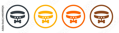 Dog collar vector icon sign symbol.