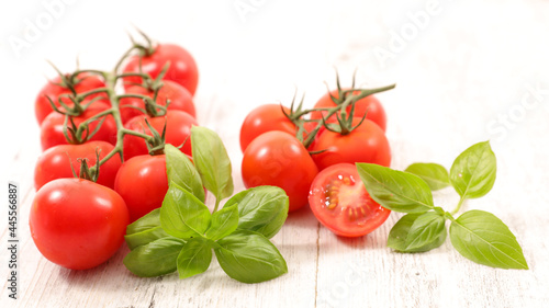 fresh tomato grapes and basil