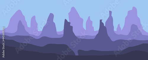 1720 x 720 blue canyon vector illustration. Used for desktop background, background, typography background.