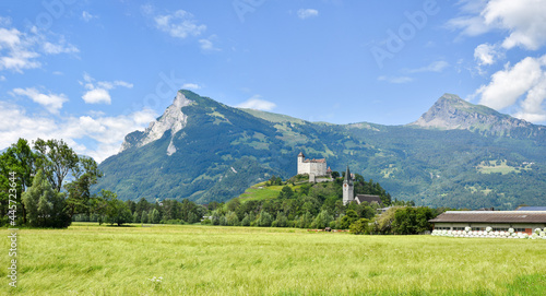 historic Gutenberg fortress near Balzers, Principality of Liechtenstein