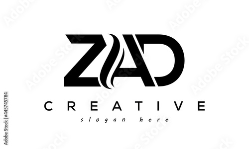 Letter ZAD creative logo design vector 