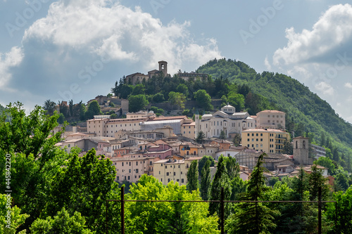 Panoramic view of the old town of Cascia, Italy, famous for Santa Rita